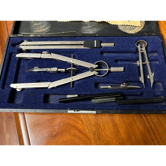 Vintage Dietzgen Drafting Compass Set Made in Germany - Picture 3 of 9